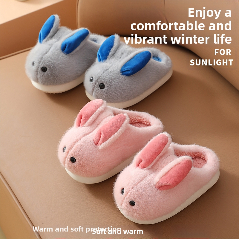 Bērnu iekšējās čības - Fumeier, augšējā daļa no trusīšu kažokādas, EVA zole, vecums 1–3 gadi, 2024. rudens izlaišana