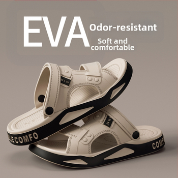 Férfi EVA szandálok - csúszásgátló, légáteresztő, kültéri vezetési szandál, EVA felső és talp, slip-on, 2025 tavasz