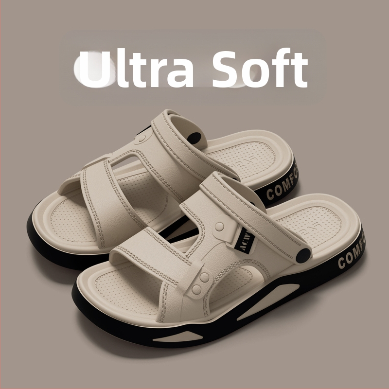 Férfi EVA szandálok - csúszásgátló, légáteresztő, kültéri vezetési szandál, EVA felső és talp, slip-on, 2025 tavasz