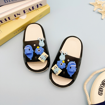 Bērnu EVA čības ar karikatūras haizivi motīvu – pretslīdēšana, elpojošas, ātri žūstošas, matēta apdare