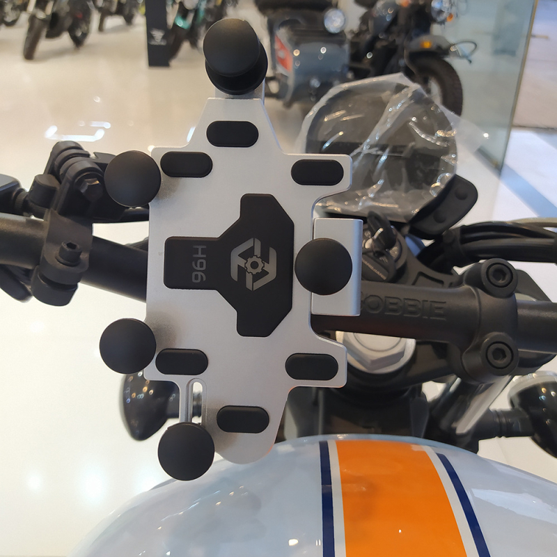 BIPINOR H99 Θήκη κινητού για μοτοσικλέτα πλοήγησης, βάση με απορρόφηση κραδασμών и περιστροφή 360° για Honda, Yamaha, BMW και Wuyang Haojue