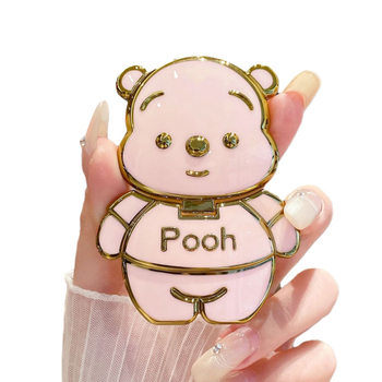 Сгъваем държач за телефон във форма на мечка — пластмасов материал, карикатурен дизайн, общ модел, поддръжка за персонализация