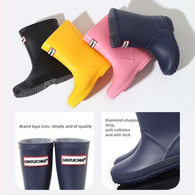 Детски дъждовни ботуши, PVC горна част, висок тръб, унисекс, за есен и зима