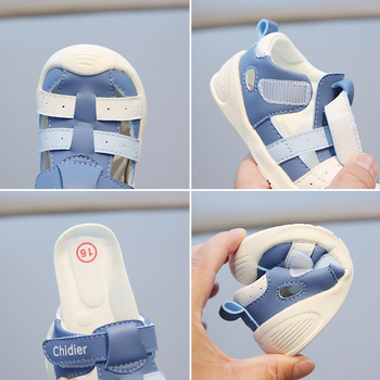 Παιδικά σανδάλια για 12–36 μήνες, άνω μέρος από Ultrafilm δέρμα, αδιάβροτα, διαπνοή, Velcro κλείσιμο