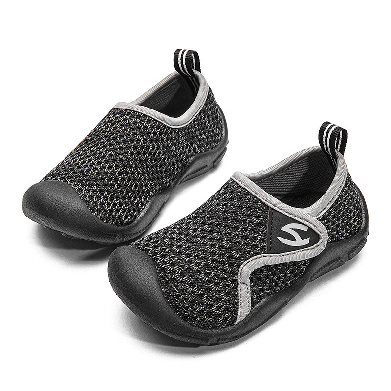 Gyerekeknek készült hálós cipő Velcro zárás, lélegző PU felső, TPR talp, könnyű, csúszásmentes és kopásálló