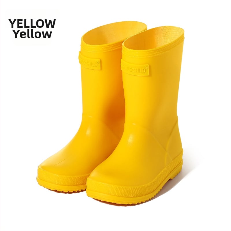 Gyerekek esőcsizmája PVC vízálló, csúszásmentes puha talpú, alacsony sarok 1–3 cm