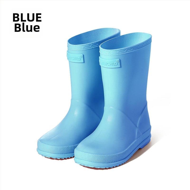 Gyerekek esőcsizmája PVC vízálló, csúszásmentes puha talpú, alacsony sarok 1–3 cm