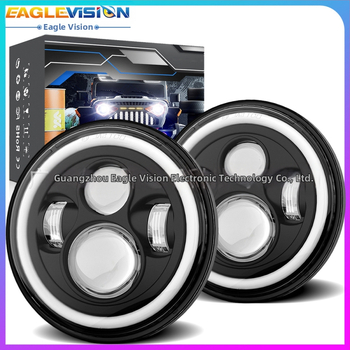 Far LED pentru Wrangler – far pentru off-road și motocicletă, caroserie din aluminiu aeronavic 6063 cu lentilă PC, Cupă reflectantă, 24V LED, model YSJ01-MMRDD, compatibil cu Wrangler și vehicule off-road