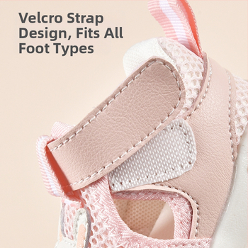 Παιδικά σανδαλάκια – επάνω μέρος από συνθετικό δέρμα, κλείσιμο Velcro, αντιολισθητική σόλα, κατάλληλα για 12–36 μήνες