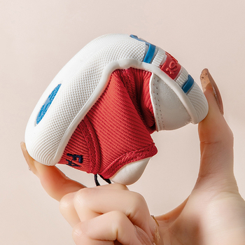 Zīdaiņu apavi ar Velcro aizdari, mīksta zole, elpojošs kokvilnas augšdaļa, anti‑slīdes, izturīgi pret nodilumu, piemēroti 12–36 mēnešiem