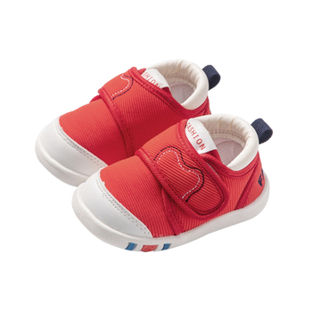 Zīdaiņu apavi ar Velcro aizdari, mīksta zole, elpojošs kokvilnas augšdaļa, anti‑slīdes, izturīgi pret nodilumu, piemēroti 12–36 mēnešiem