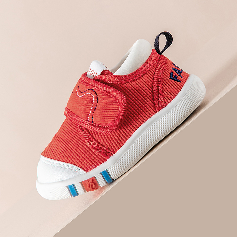 Baba járócipő Velcro-zárással, puha talppal, légáteresztő pamut felsőrésszel, csúszásmentes, kopásálló, 12–36 hónapos korosztálynak