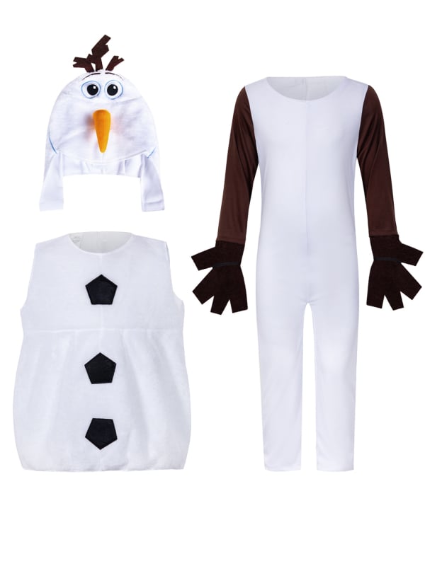 Косплей костюм на снежен човек за деца, унисекс, полиестер, подходящ за деца до 17 години, пролет 2025.
