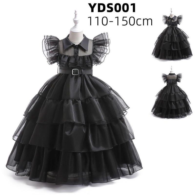 Dječja cosplay haljina, tkanina od pamuk-poliester smjese (65% poliester, 35% pamuk), tkanina obrađena enzimski pranjem, za sve sezone, za djevojčice