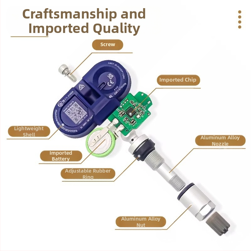 TPMS сензор за Tesla за Model 3/Y/S/X – OE-съвместим вграден датчик за налягането в гумите, модел 1490701-01-B, диапазон 1.0–4.0 bar, точност ±0.1 bar