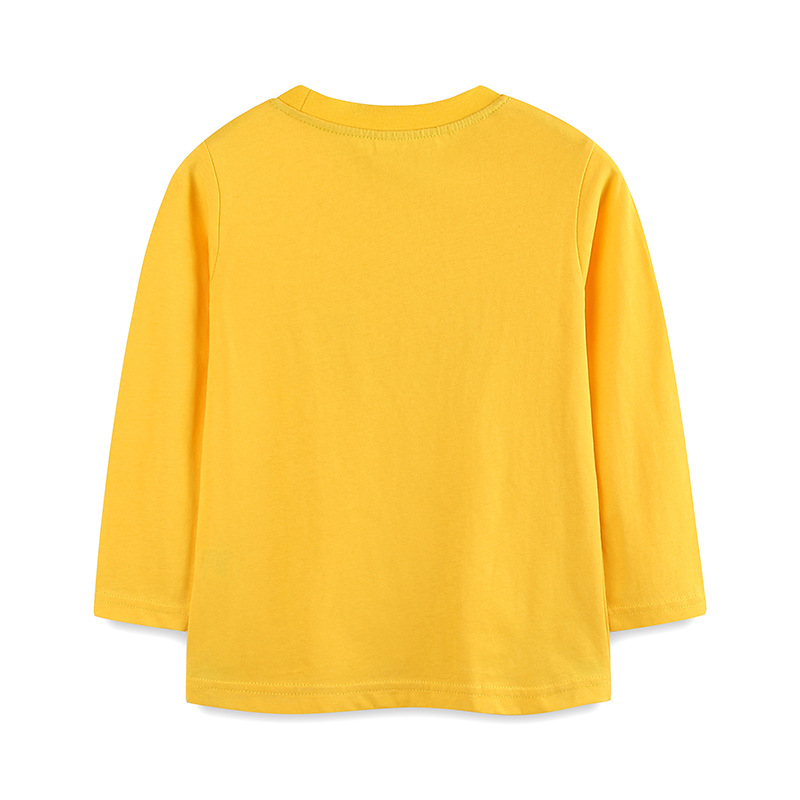 Детска тениска с дълъг ръкав, европейско-американски стил, карикатурен принт, 100% памук, за деца 3–8 г