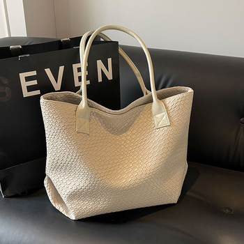 BUDBAO Tote чанта от PU с цип, полиестерна подплата, хоризонтална квадратна форма, двойни презрамки