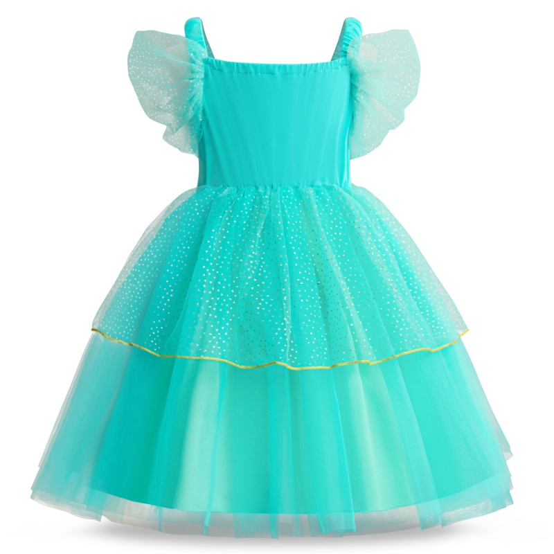 Lányoknak szóló Aladdin ihletésű Jasmine hercegnő ruhája vállpánttal | pamut‑keverék anyag, fő anyag: poliészter, bélés: poliészter, 3–8 éveseknek (100–140 cm), 2024 tavasz