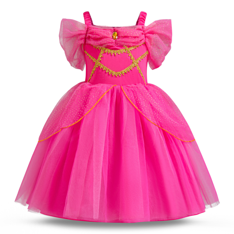 Lányoknak szóló Aladdin ihletésű Jasmine hercegnő ruhája vállpánttal | pamut‑keverék anyag, fő anyag: poliészter, bélés: poliészter, 3–8 éveseknek (100–140 cm), 2024 tavasz