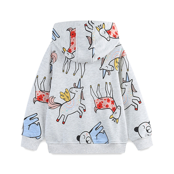 Jesenja dječja pletena jakna s kapuljom i zatvaračem, pamučna podstava