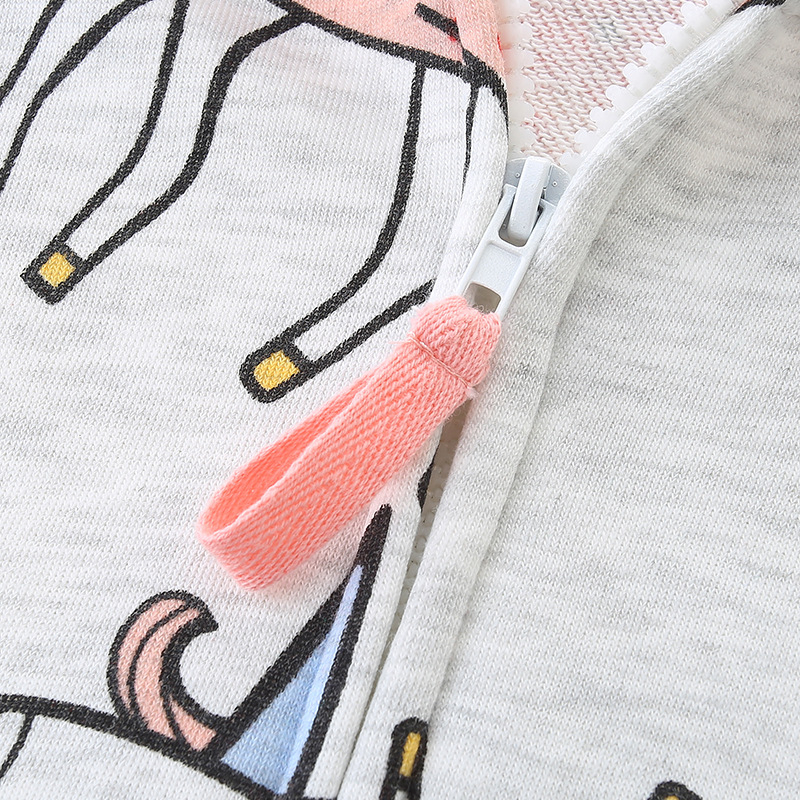 Jesenja dječja pletena jakna s kapuljom i zatvaračem, pamučna podstava