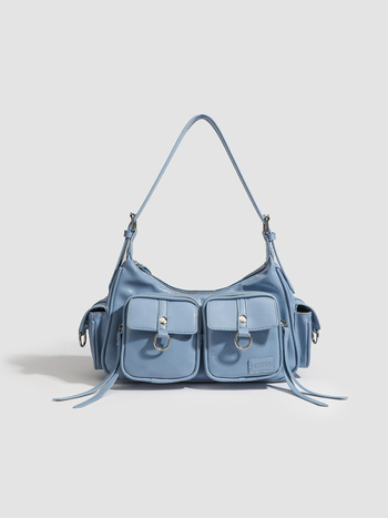 Geantă crossbody PU – formă orizontală pătrată, închidere cu fermoar, căptușeală poliester, buzunar pentru telefon