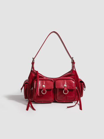 Geantă crossbody PU – formă orizontală pătrată, închidere cu fermoar, căptușeală poliester, buzunar pentru telefon