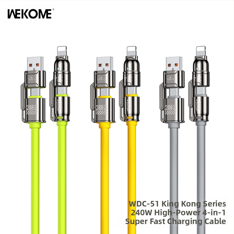 WEKOME dijamantni atom 240W silikonski kabel za podatke i brzo punjenje, 4-in-1, WDC-51