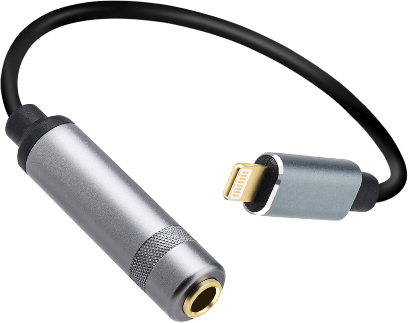 Слушалков адаптер за Apple аудио устройства — EDELINK YUl65001, Lightning към 6,5 мм стерео, кабел 4.0