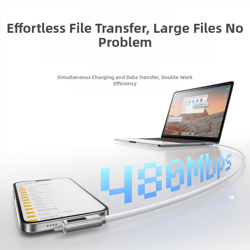 Kábel s digitálnym displejom 4 v 1 rýchlonabíjanie PD27W, zliatina zinku + silikón, konektory Lightning, Micro USB a USB-C