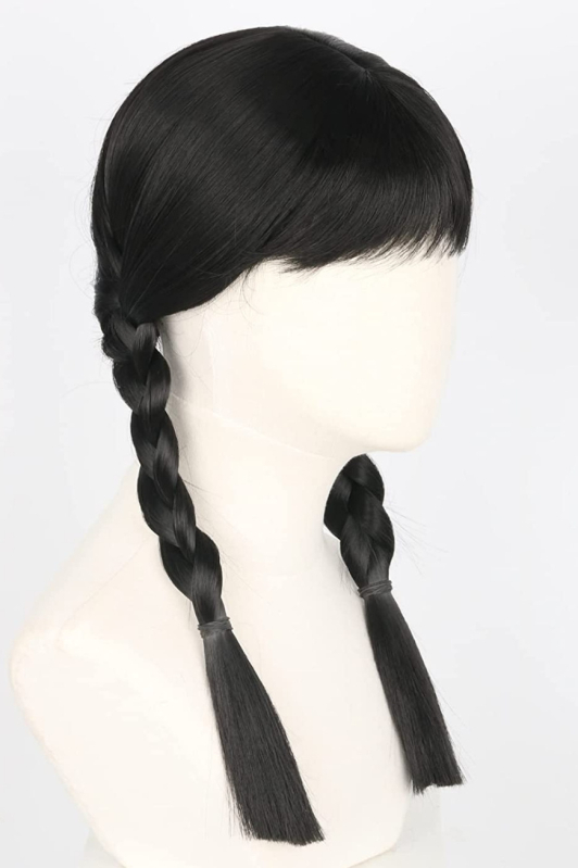 Cosplay парик — дълги плитки, дълга коса; материя на косата: K silk/p silk; технология на обработка: Mechanism; не се боядисва и не се подлага на перманент