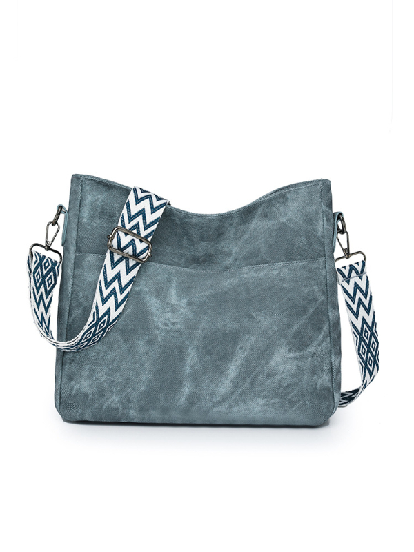 Anchi PU tote válltáska, városi stílus, horizontális négyzet alakú, cipzár, poliészter bélés