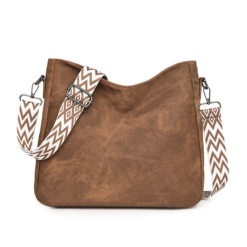 Anchi PU tote válltáska, városi stílus, horizontális négyzet alakú, cipzár, poliészter bélés