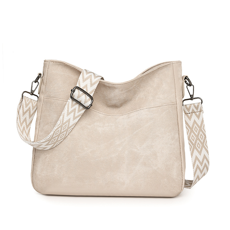 Anchi PU tote válltáska, városi stílus, horizontális négyzet alakú, cipzár, poliészter bélés