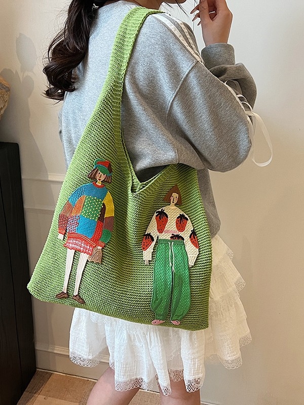 Nagy kapacitású kötött tote táska – pamut és len; függőleges négyszögletes forma; poliészter belső párnaház; nyitott kivitel; belső zseb mobiltelefonhoz