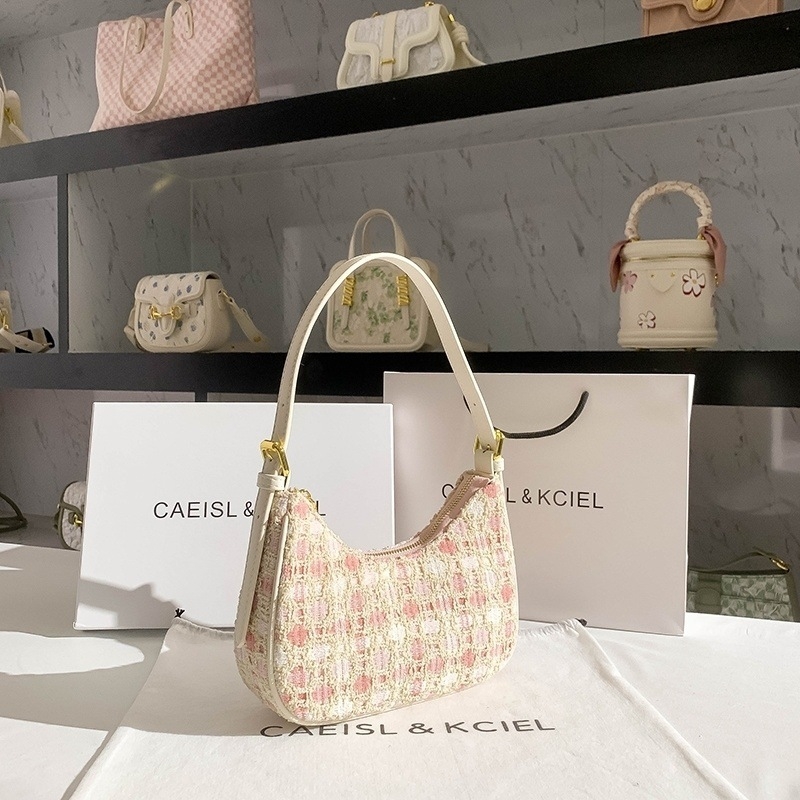 Manzhuo полумесечна чанта, corduroy, цип затваряне, PU подплата