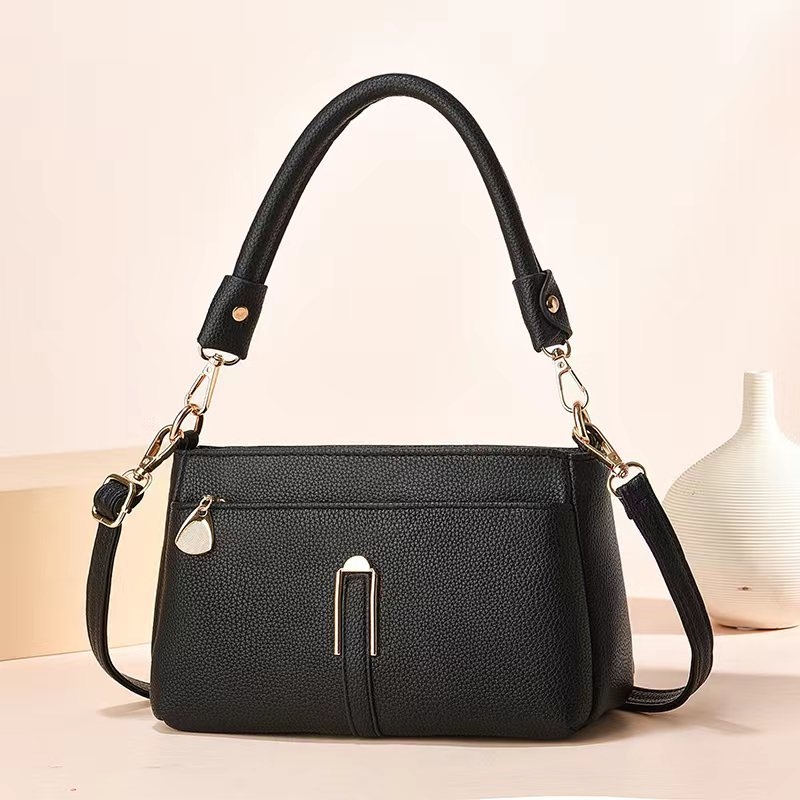 PU crossbody soma – pilsētas minimālisma stils, horizontāla kvadrāta forma, rāvējslēdzējs, iekšējā kabata