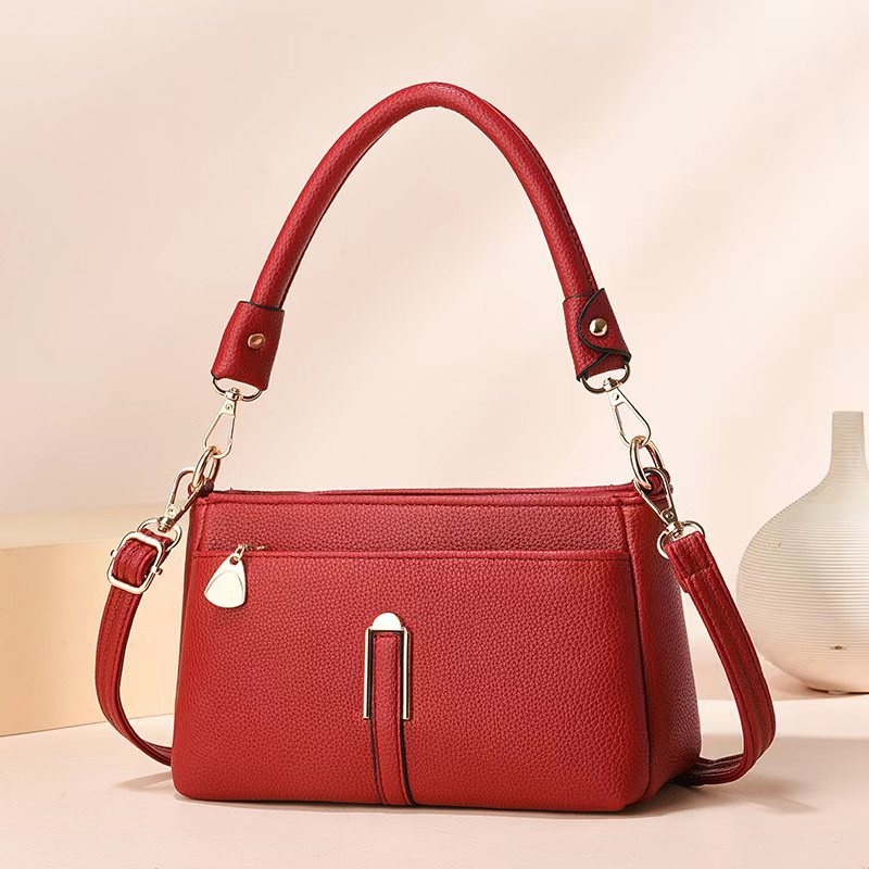 Geantă crossbody din PU – stil urban minimalist, formă orizontală pătrată, fermoar, buzunar interior