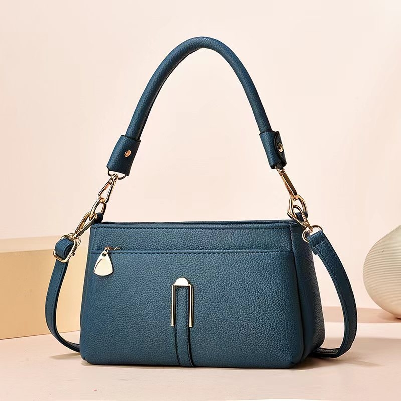 Geantă crossbody din PU – stil urban minimalist, formă orizontală pătrată, fermoar, buzunar interior