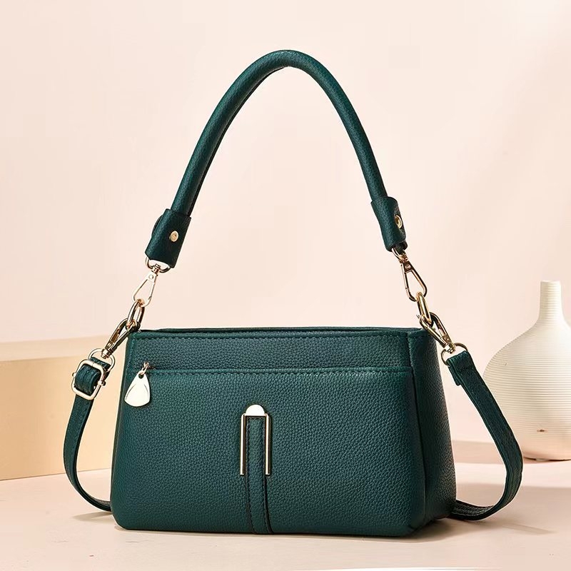 Geantă crossbody din PU – stil urban minimalist, formă orizontală pătrată, fermoar, buzunar interior