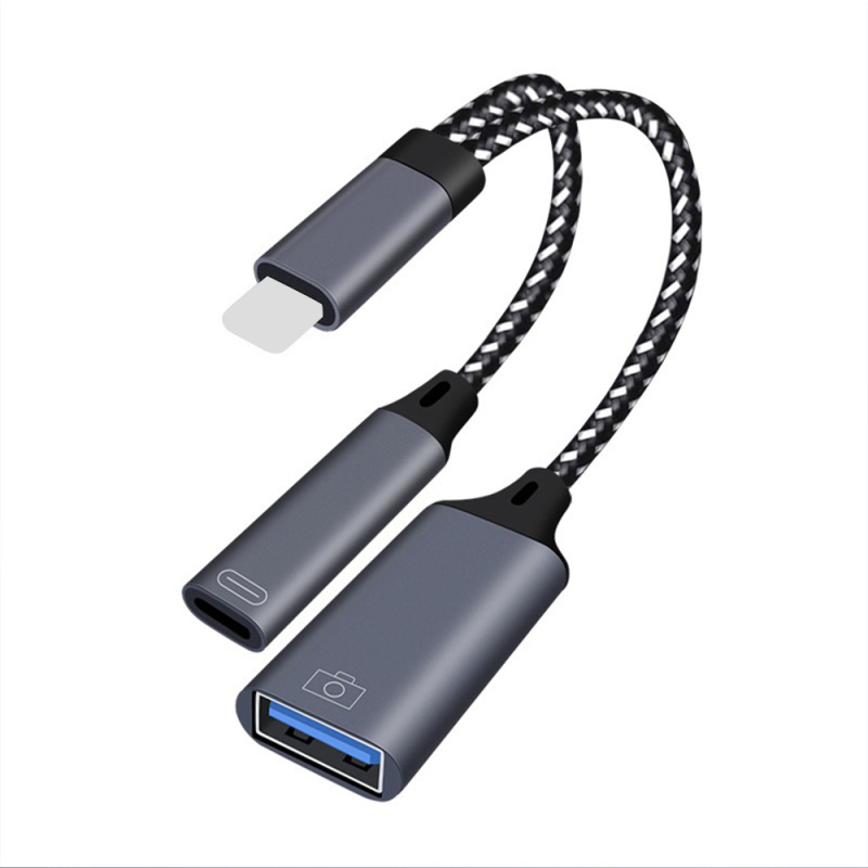 Lightning OTG адаптер за Apple устройства — четене на USB флаш диск и зареждане