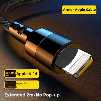 Универсален кабел за данни с бързо зареждане за iPhone 11/12/13/14 Pro, удължител, 2m, деним материал