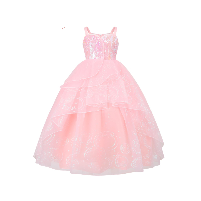 Детска cosplay рокля за героиня - мрежеста тъкан, 100% полиестер, подплата памук, за деца 3–8 г, принцеса стил