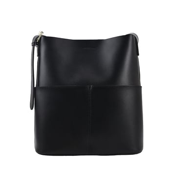 Geantă bucket bag pentru femei, material PU cu căptușeală PU, stil urban simplu, formă orizontală pătrată, Primăvara 2022