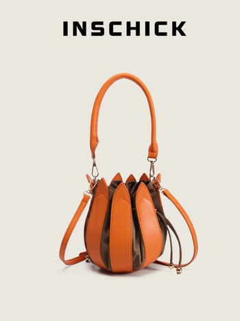 Inschick чанта-кофа – PU материал, затваряне с връзка, подплата от синтетична кожа, форма чанти-кофа