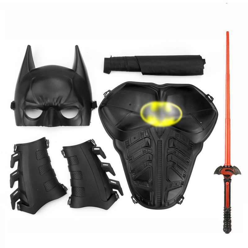 Σετ μεταμφίεσης Μπάτμαν: κάπα, μάσκα και θωράκιση, πλαστικό, για παιδιά 0–3 ετών
