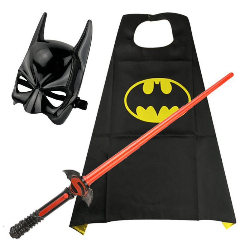 Σετ μεταμφίεσης Μπάτμαν: κάπα, μάσκα και θωράκιση, πλαστικό, για παιδιά 0–3 ετών