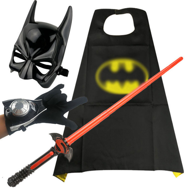 Σετ μεταμφίεσης Μπάτμαν: κάπα, μάσκα και θωράκιση, πλαστικό, για παιδιά 0–3 ετών