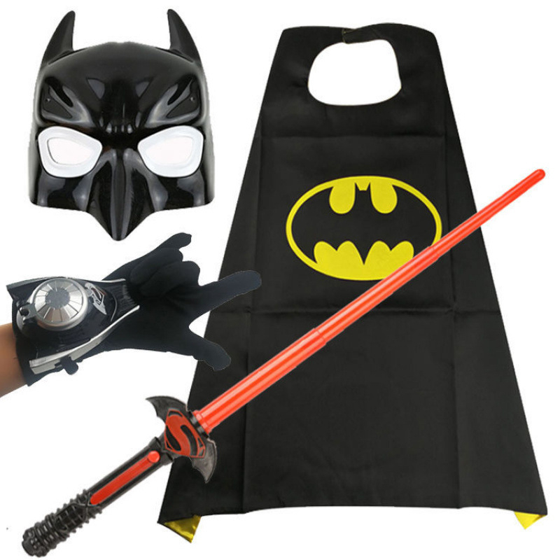 Σετ μεταμφίεσης Μπάτμαν: κάπα, μάσκα και θωράκιση, πλαστικό, για παιδιά 0–3 ετών
