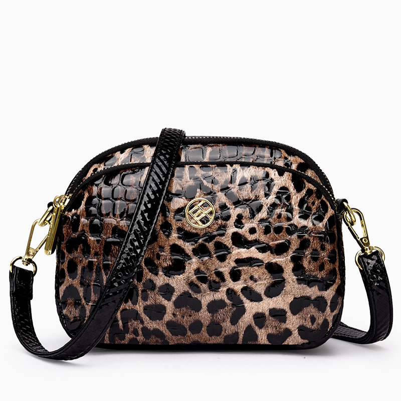 Чанта през рамо PU, урбанистичен стил, овална форма, цип затваряне, вътрешен джоб с цип и джоб за телефон